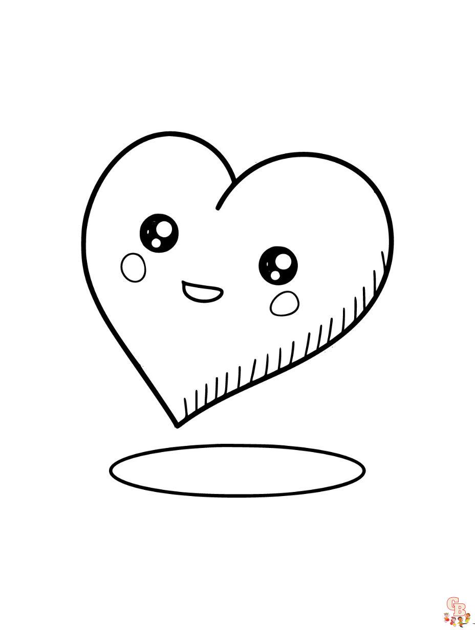 printable cute heart coloring pages