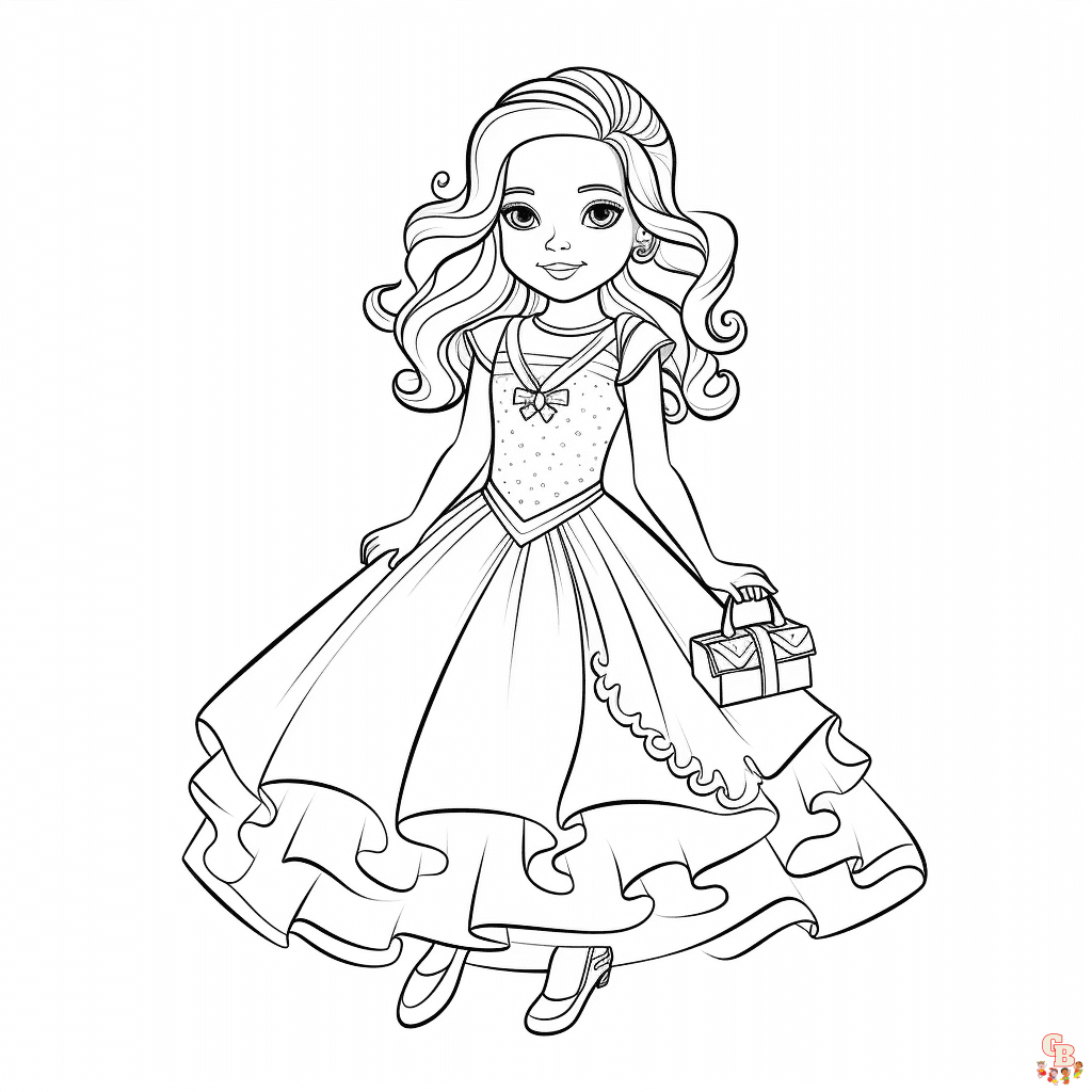 printable fashion dress coloring pages