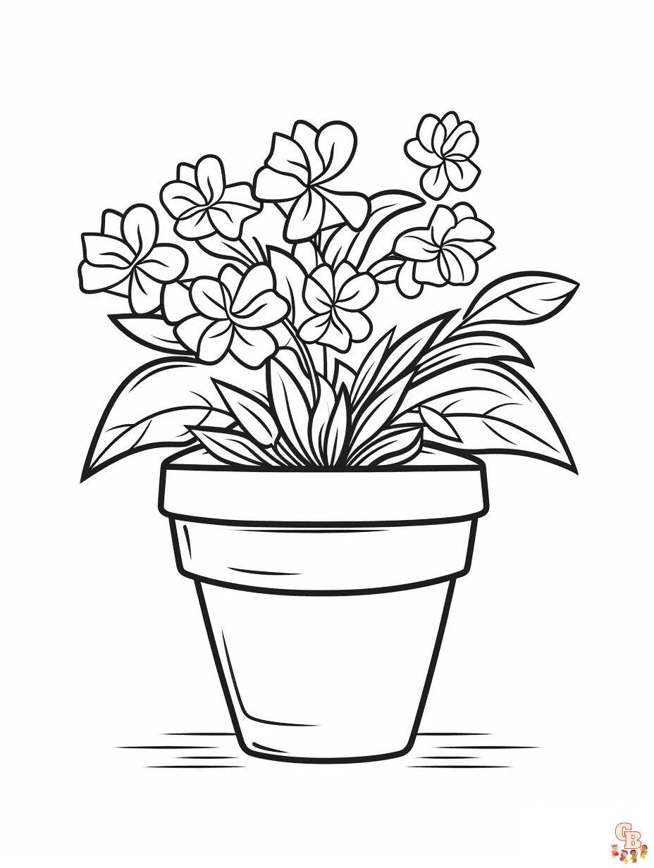 printable flower coloring page