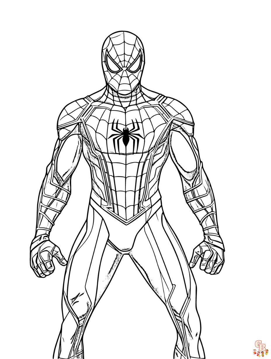 printable full page spiderman coloring pages