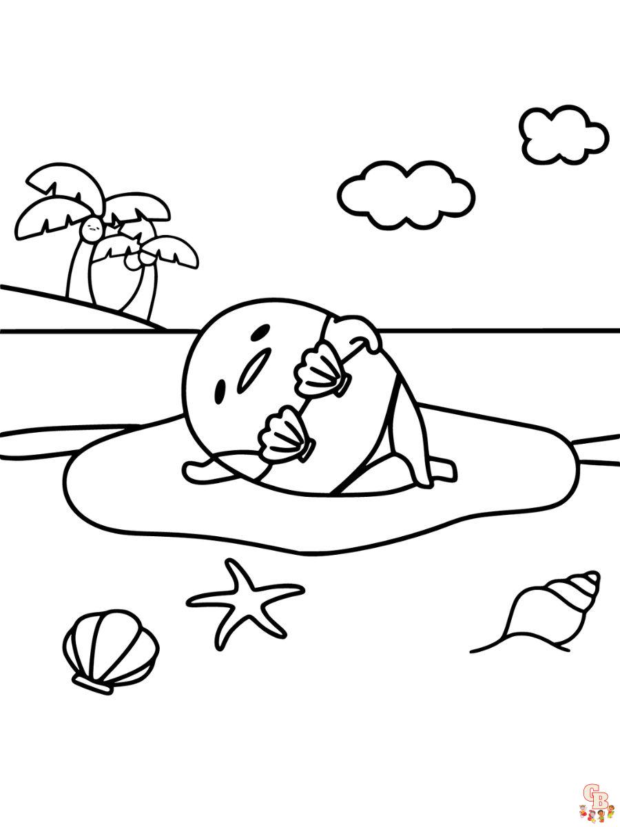 printable gudetama coloring pages