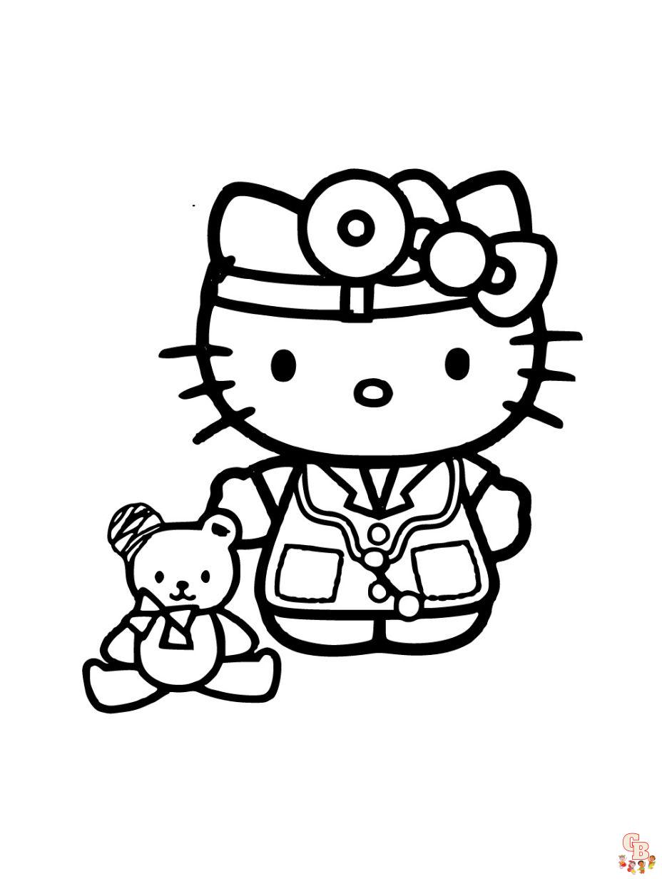 printable hello kitty coloring pages