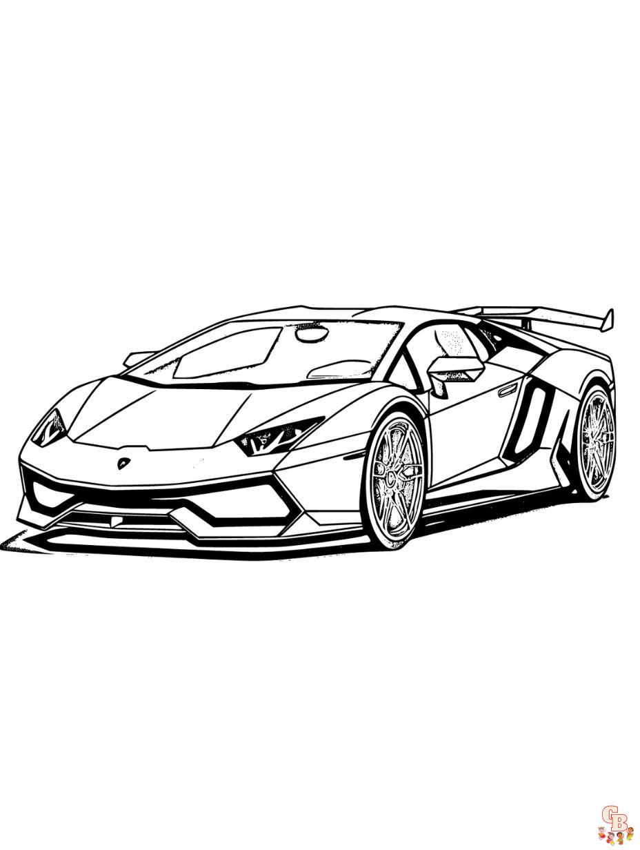 printable lamborghini coloring pages