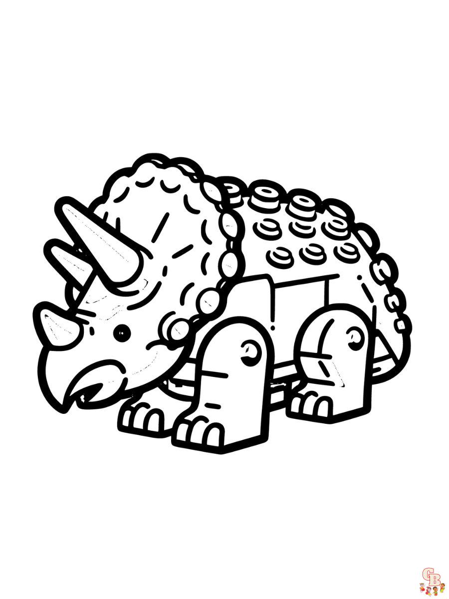 printable lego dinosaur coloring pages