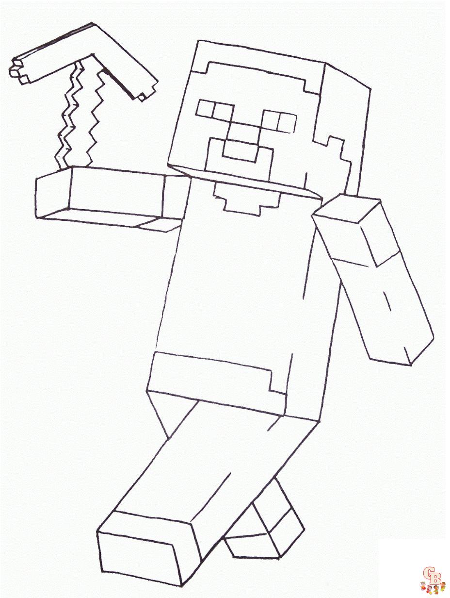 printable minecraft zombie coloring pages