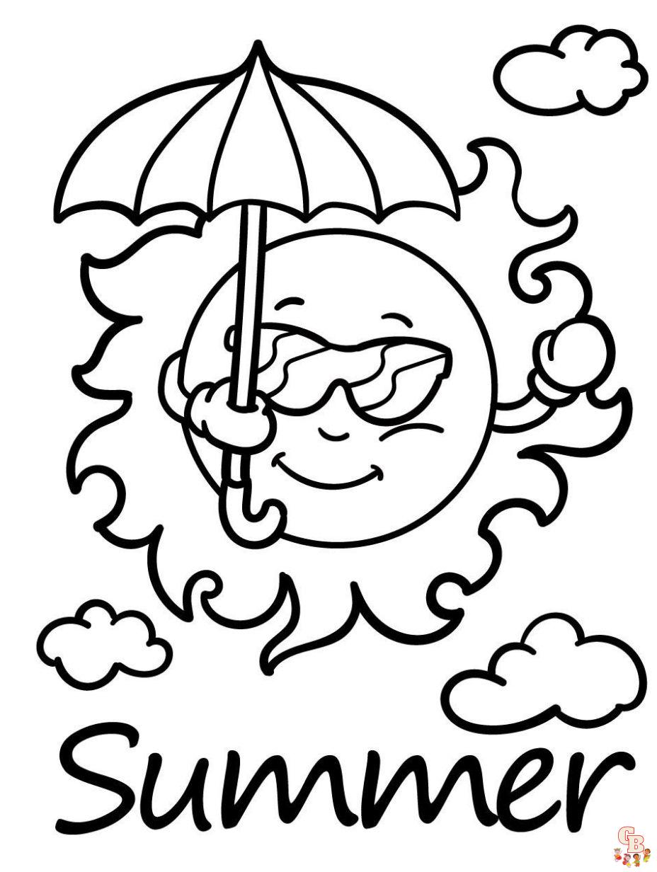 printable summer coloring pages