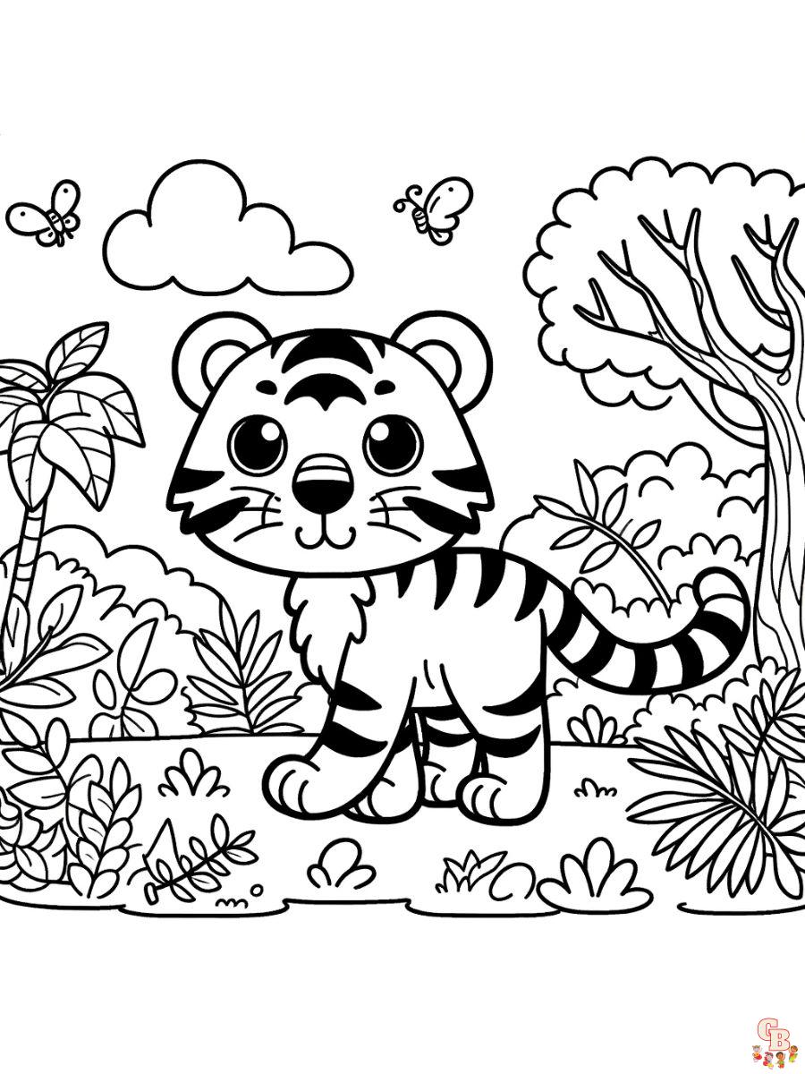 printable tiger coloring pages