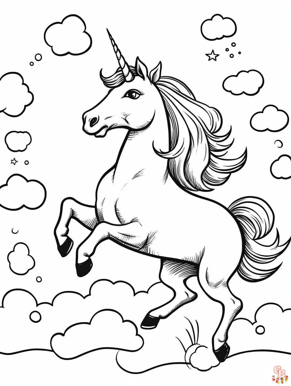 printable unicorn coloring pages