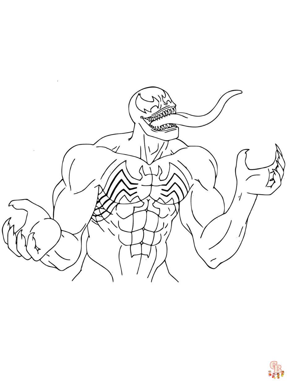 printable venom coloring pages