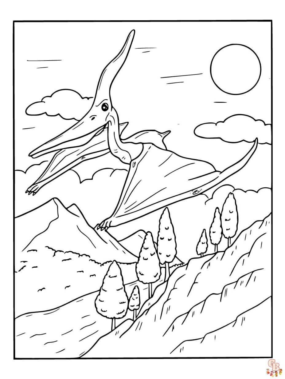 pterodactyl coloring page