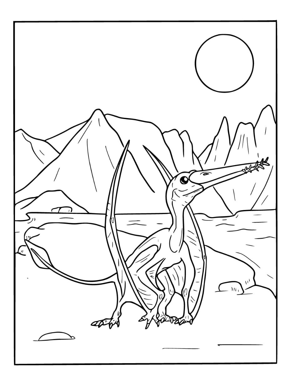 pterodactyl coloring pages