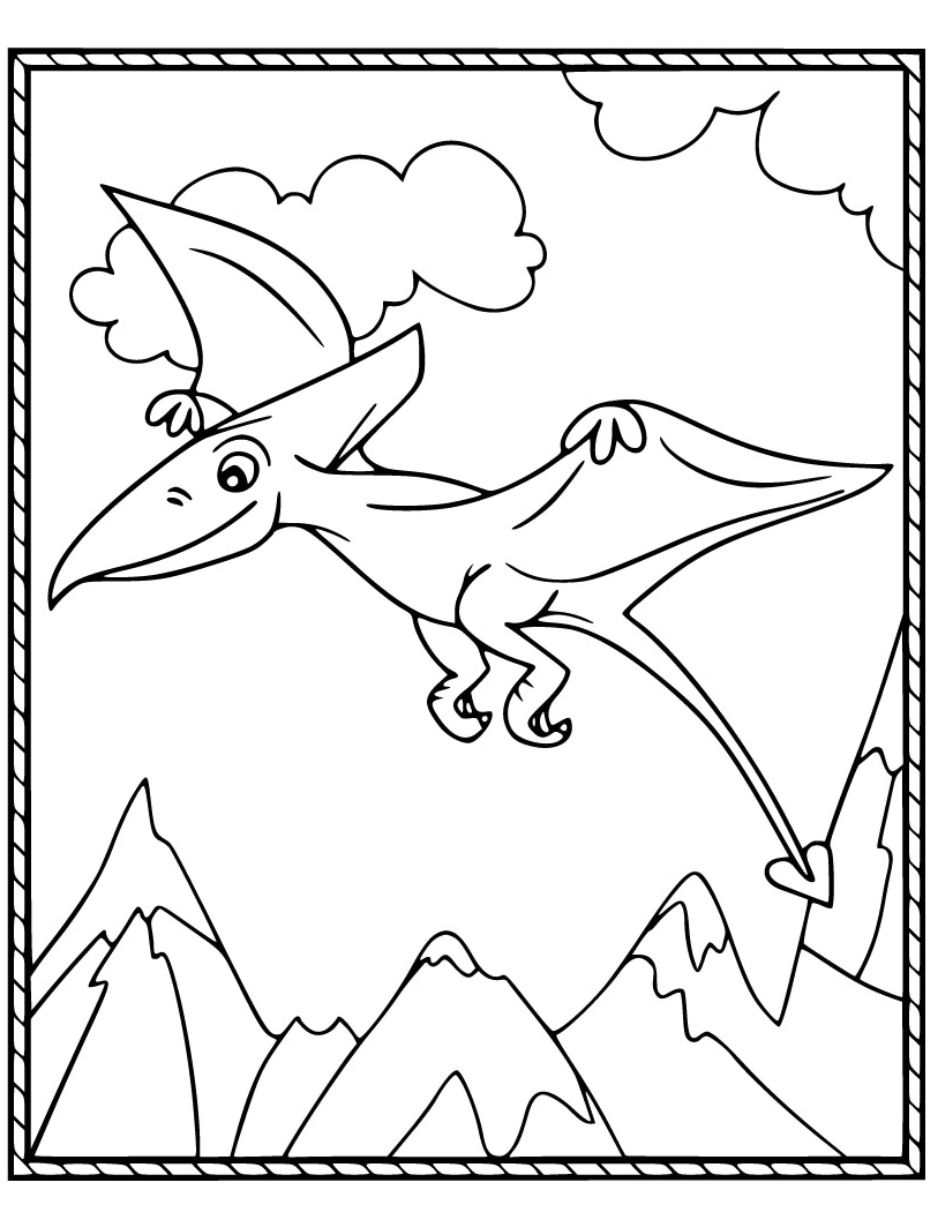 pterodactyl dinosaur coloring pages