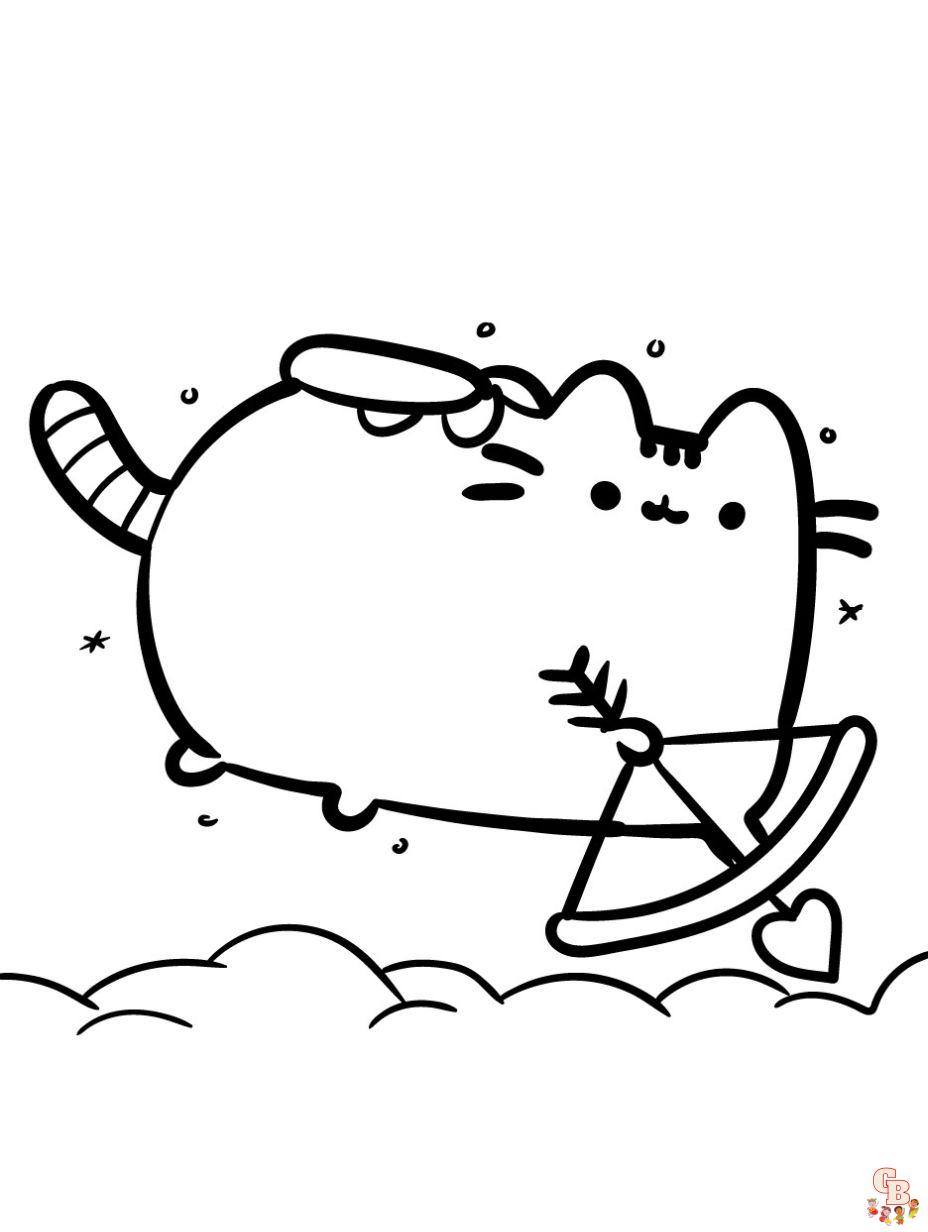 pusheen the cat coloring pages