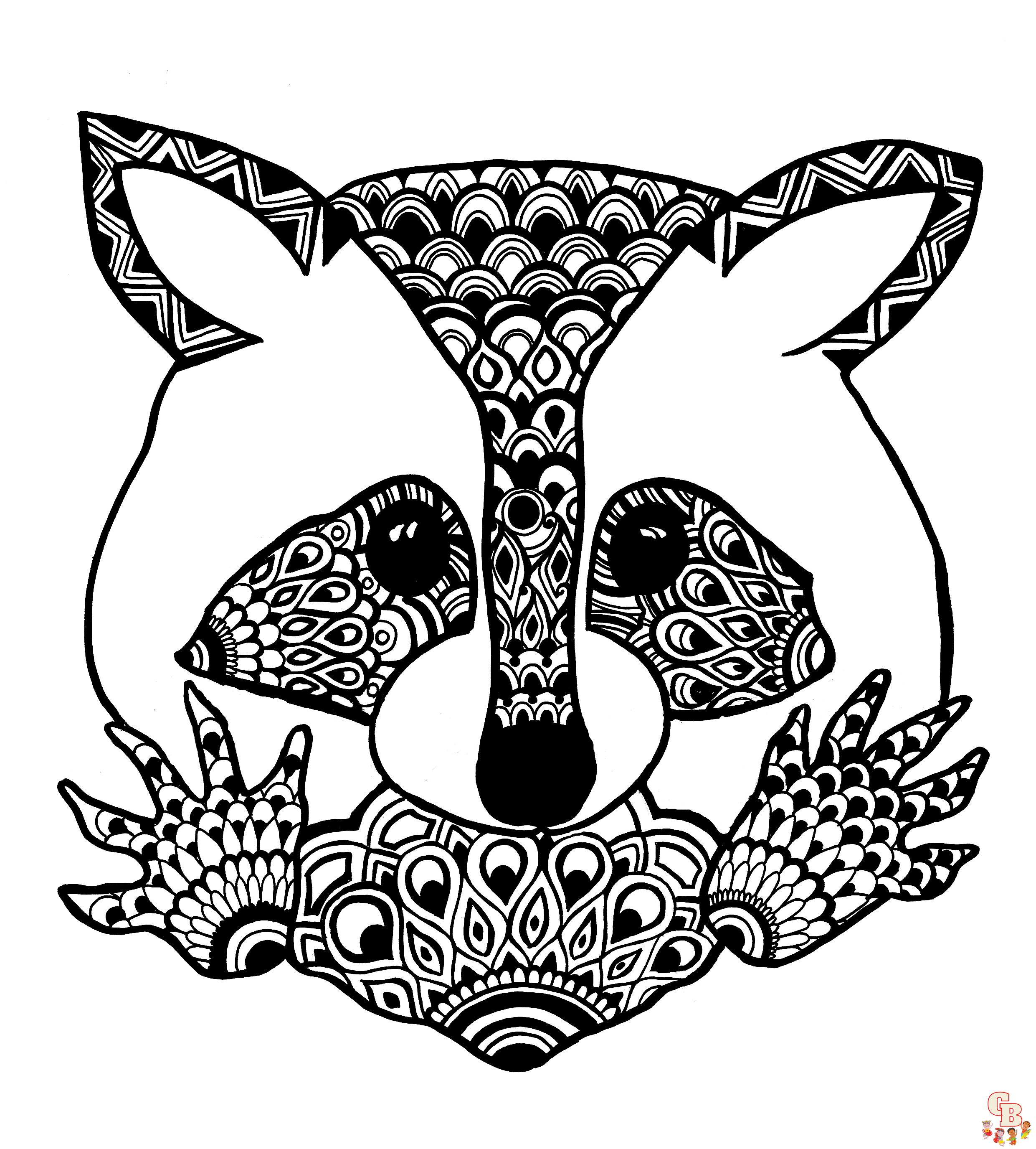 racoon coloring pages printable