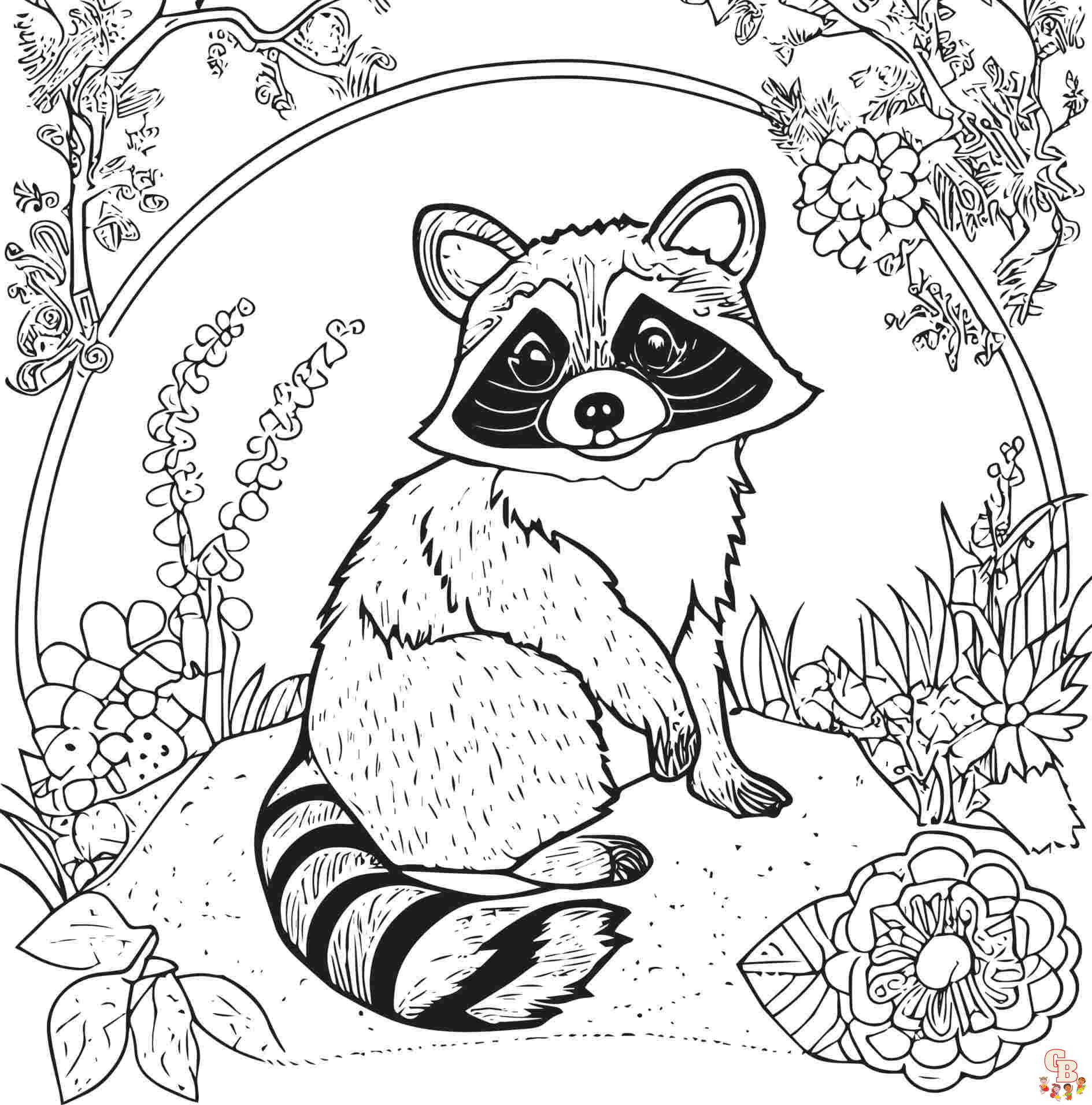 racoon coloring pages to print