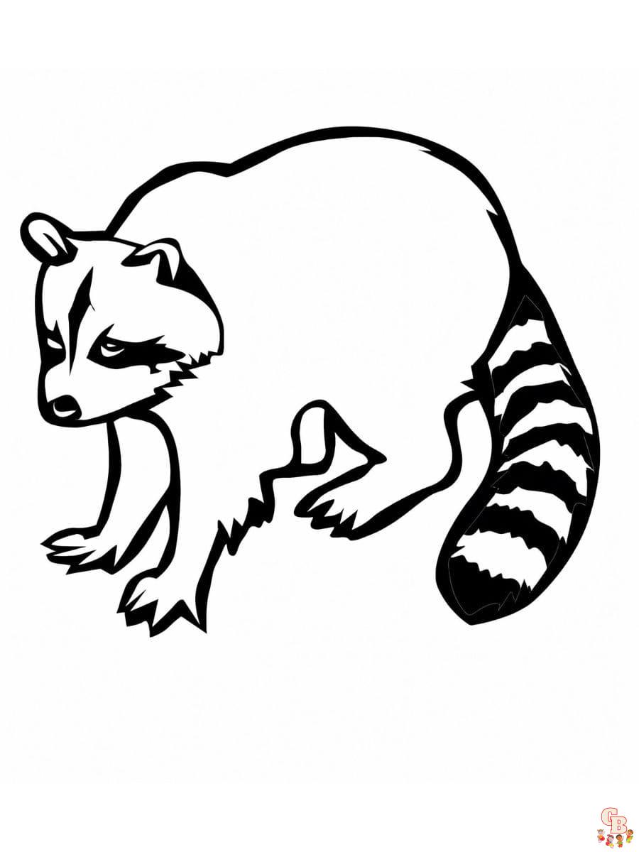 racoon coloring pages