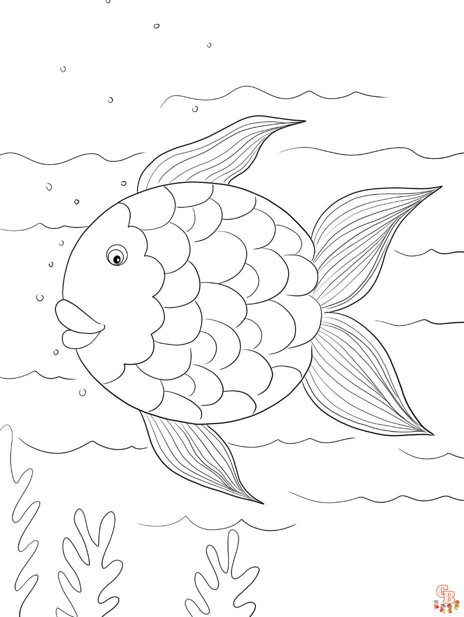 rainbow fish coloring page