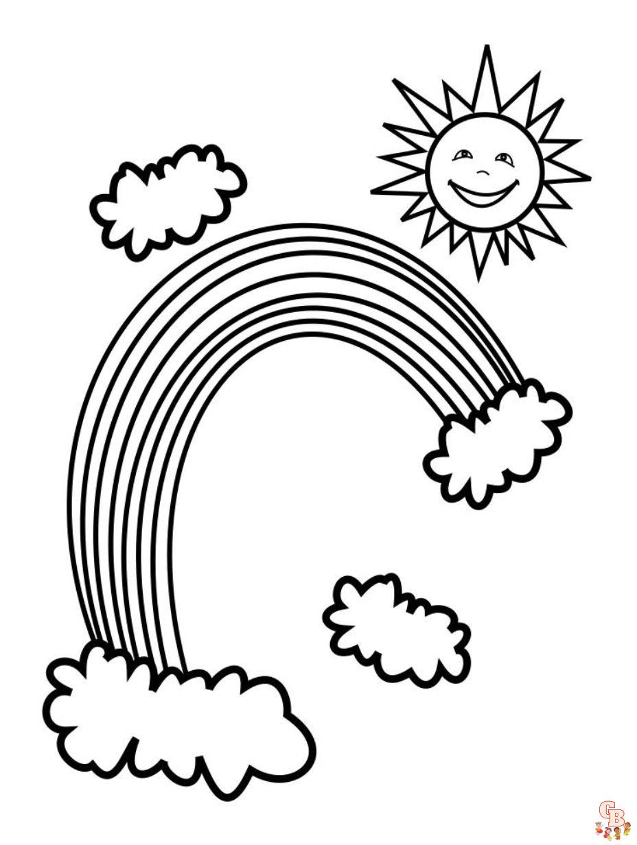 rainbow printbale coloring pages