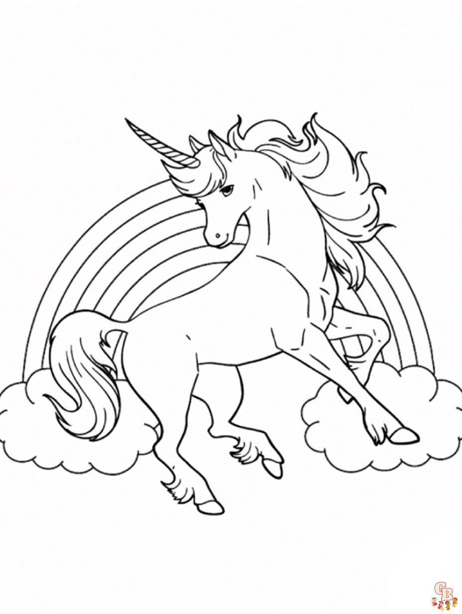 rainbow unicorn coloring pages