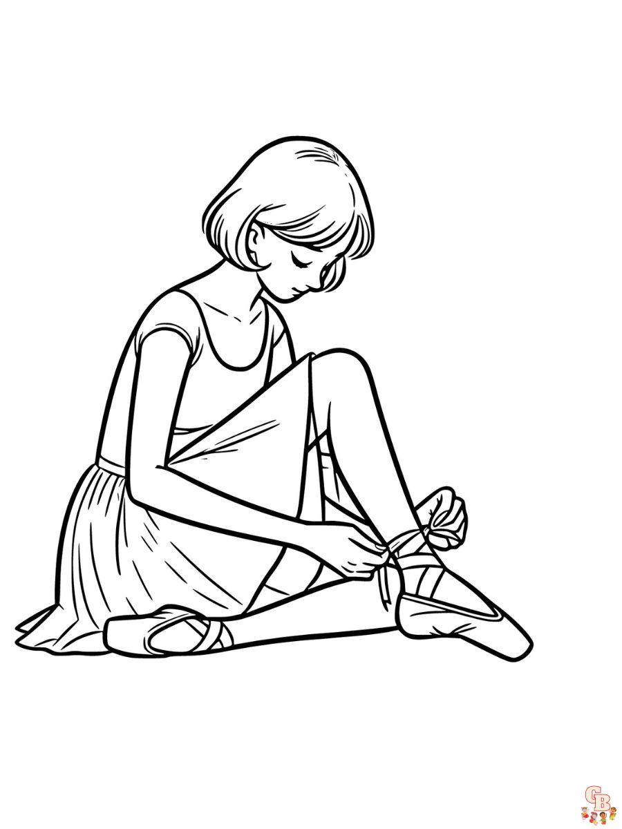 realistic ballerina coloring pages