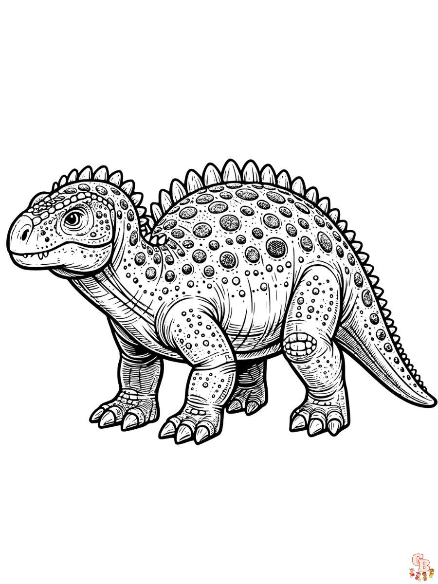 realistic dinosaur coloring page