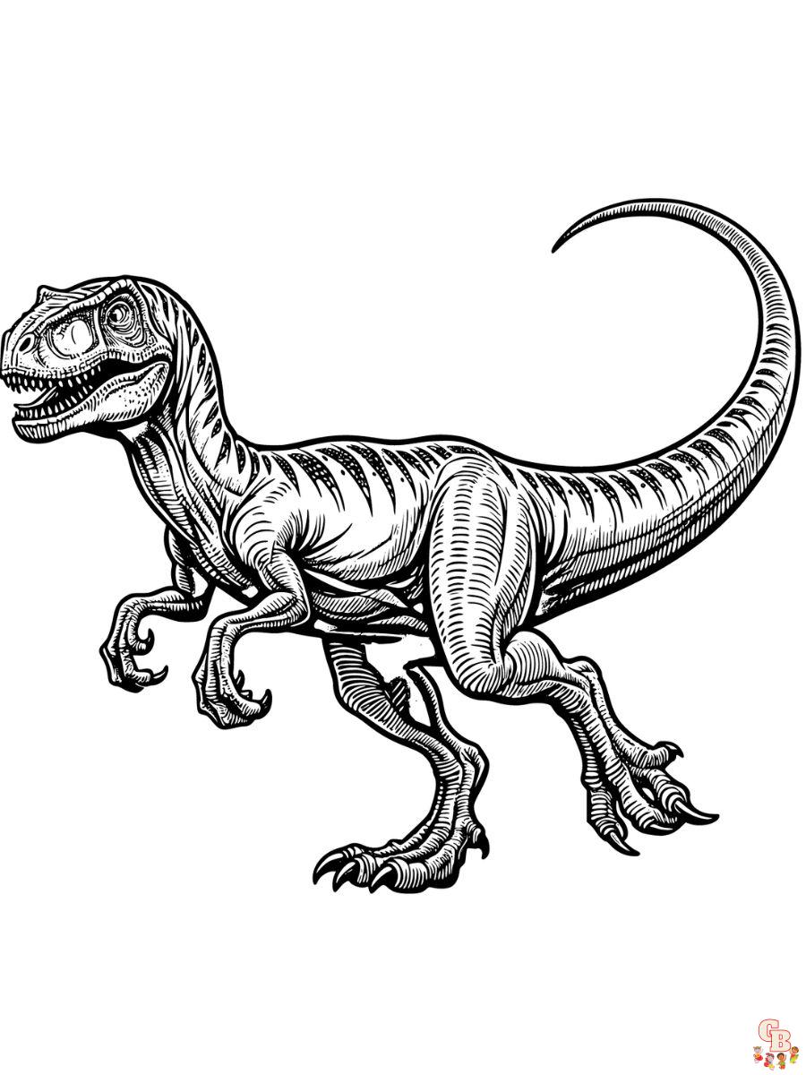 realistic dinosaurs coloring pages