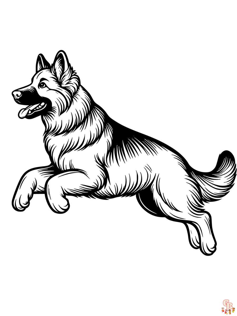 realistic german shepherd coloring pages