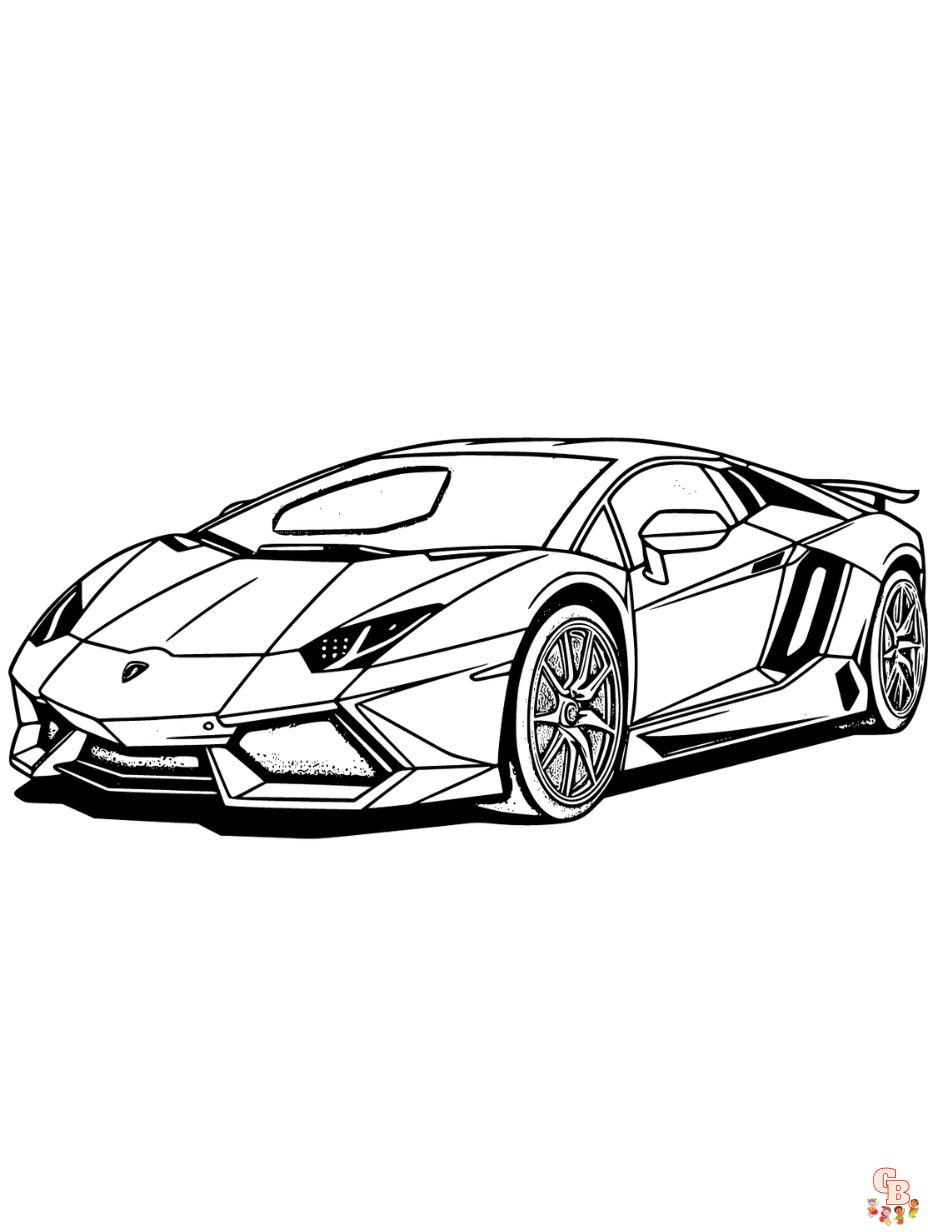 realistic lamborghini coloring pages printable