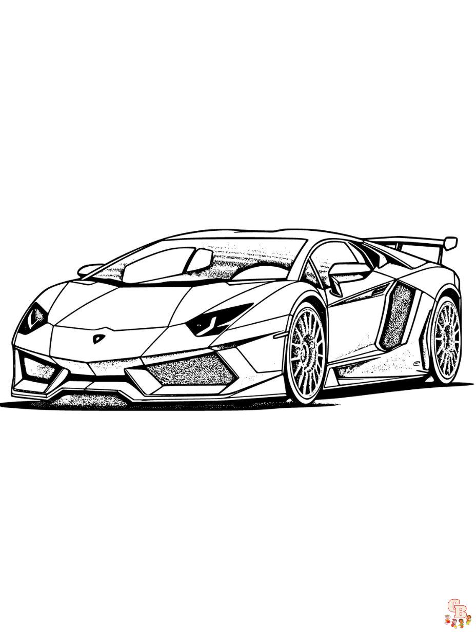 realistic lamborghini coloring pages