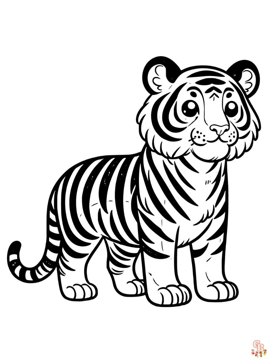 realistic tiger coloring pages for adults free