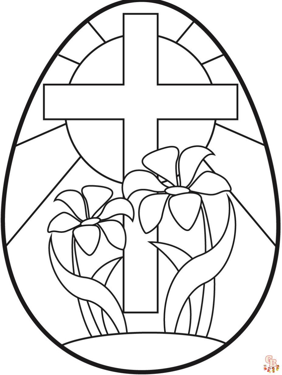 religious easter egg coloring pages