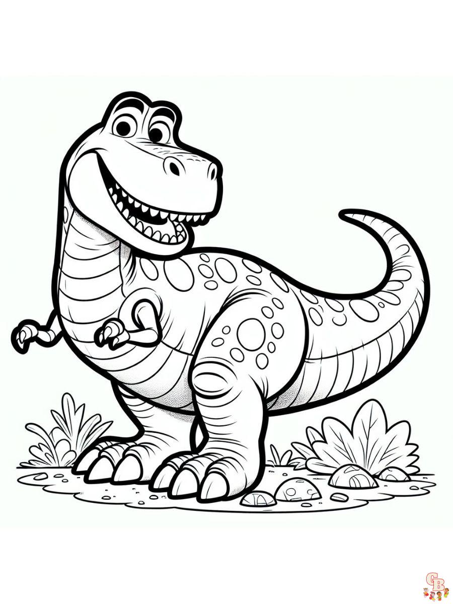 rex toy story coloring pages