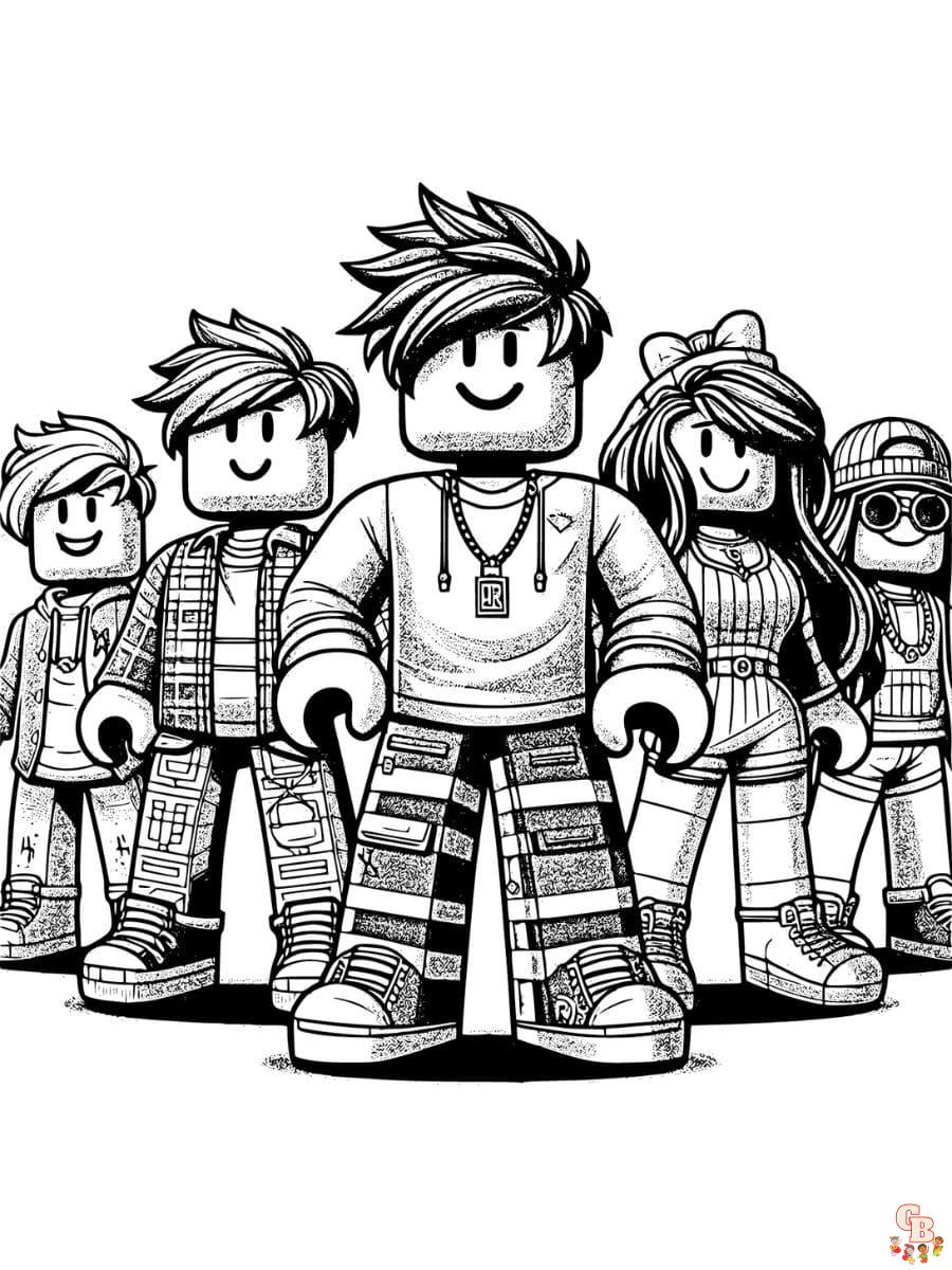 roblox character coloring page