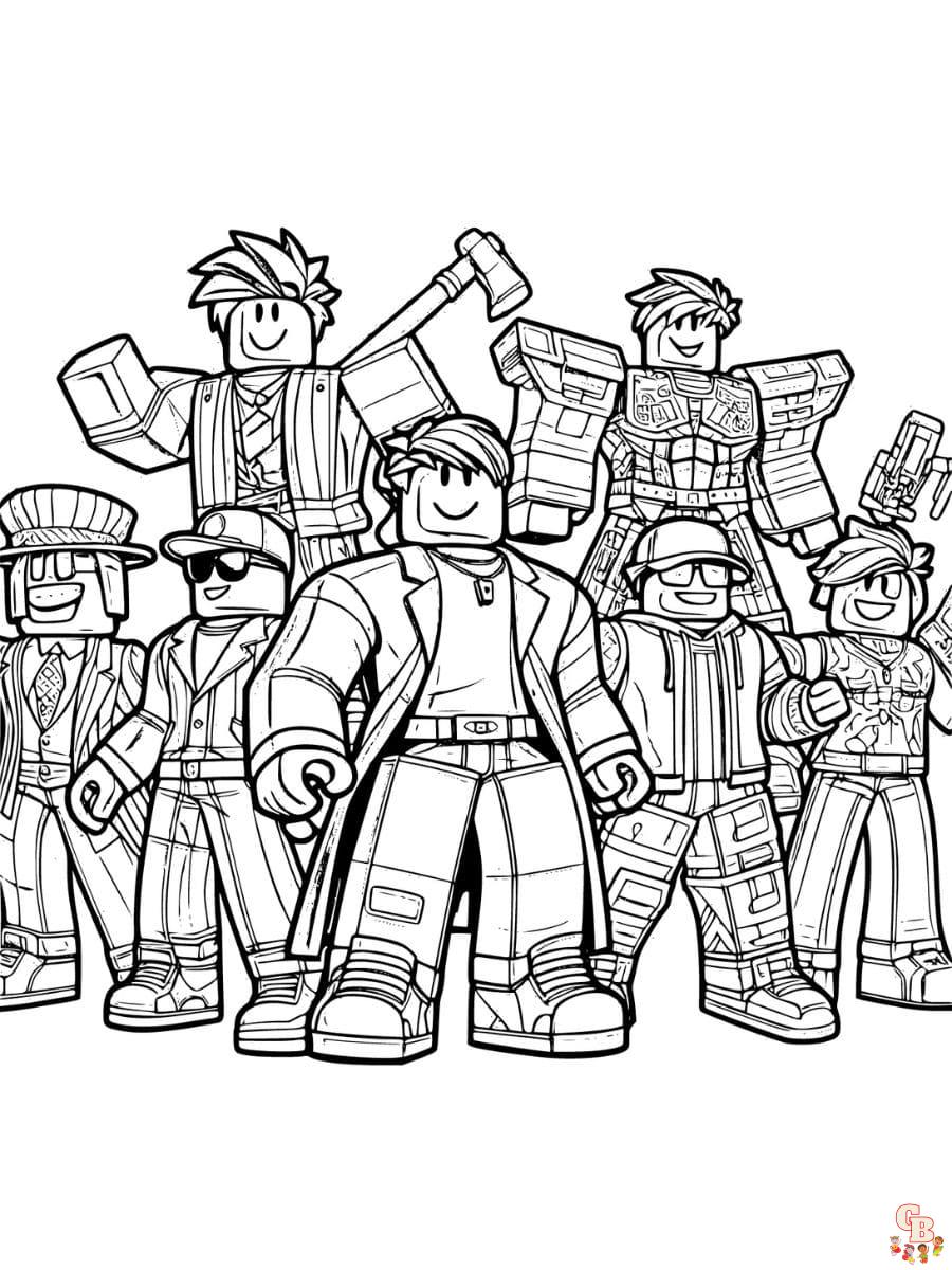 roblox character coloring pages