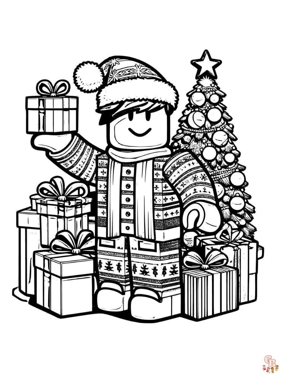 roblox christmas coloring pages