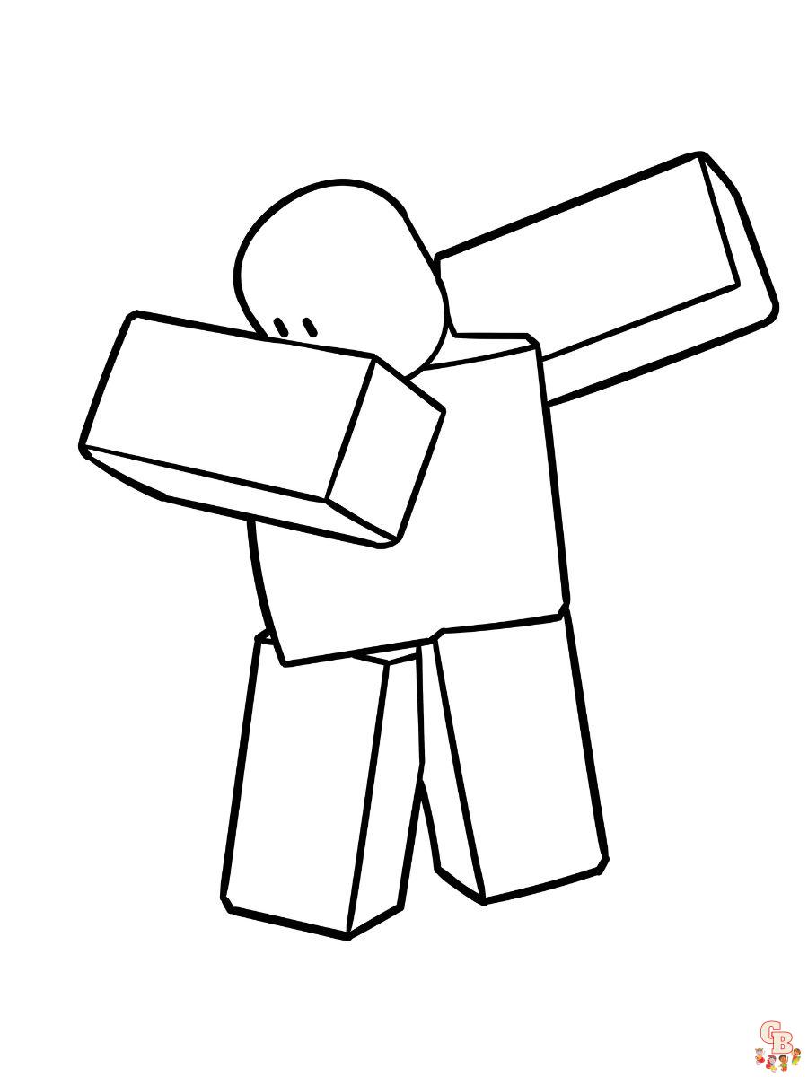 roblox coloring page noob