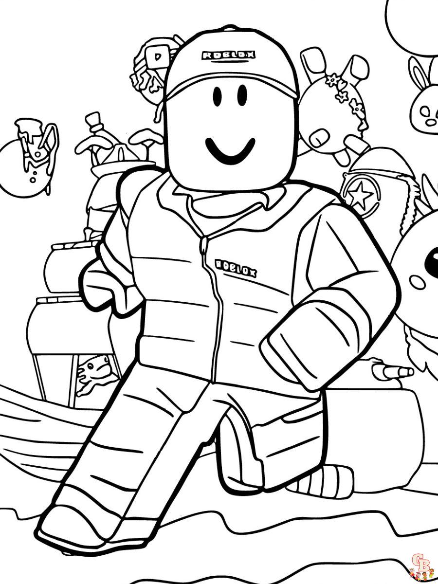 roblox coloring pages free printable