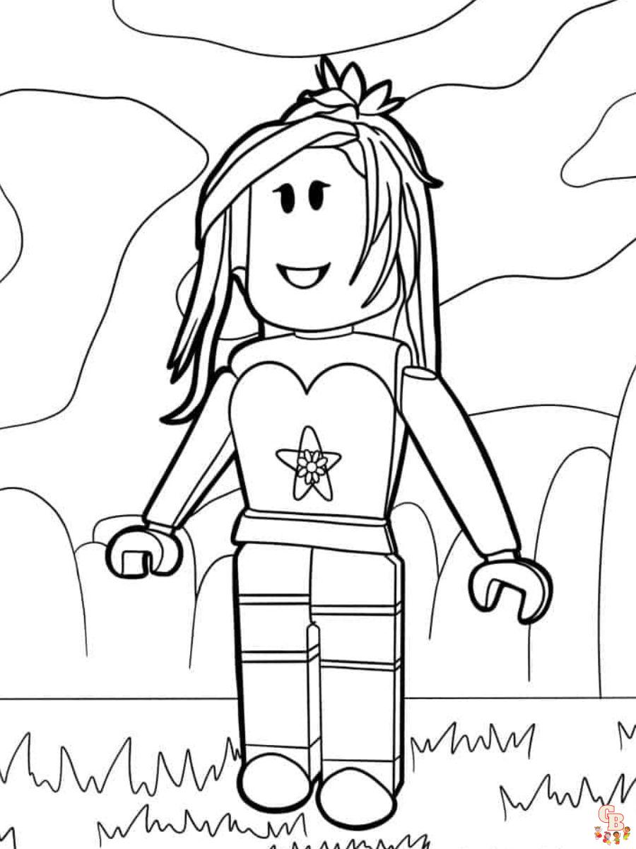 roblox girl coloring pages