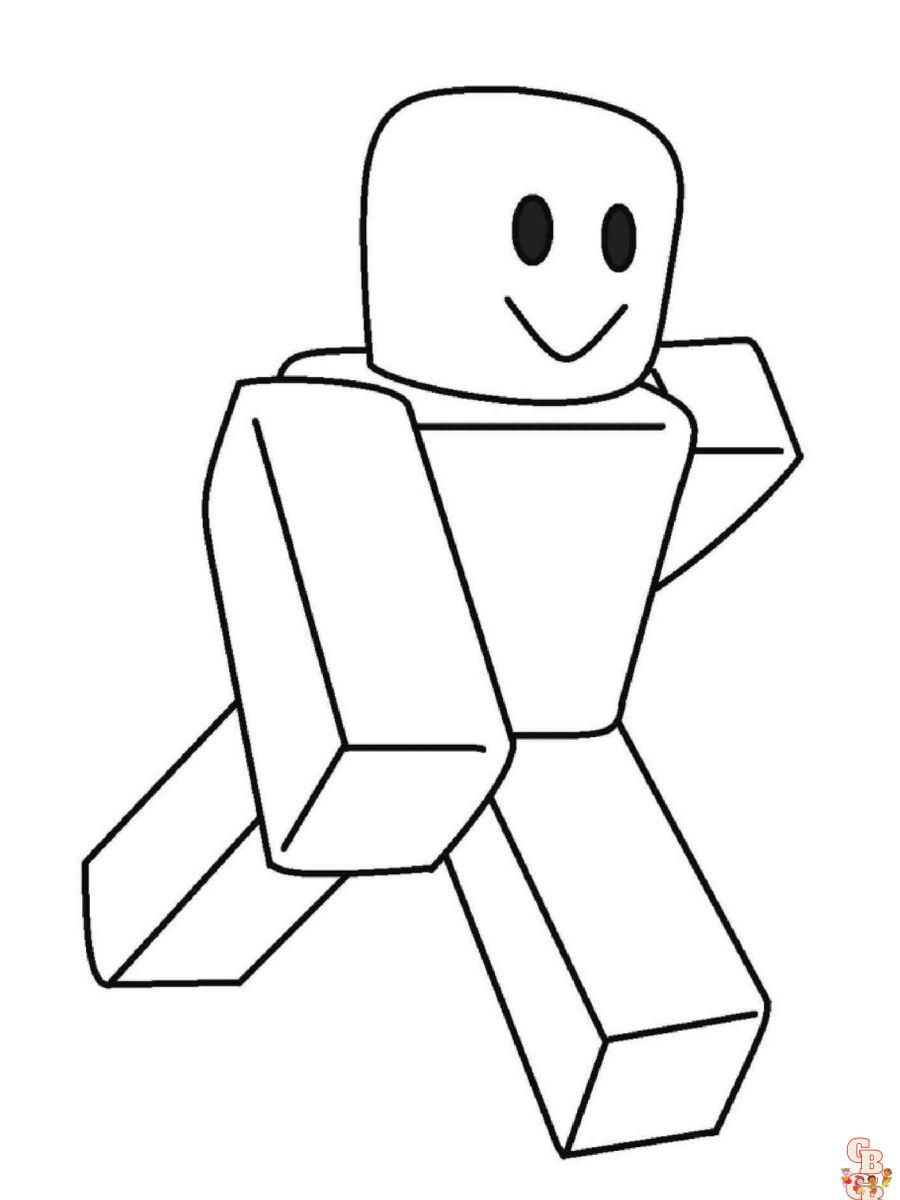 roblox noob coloring page free