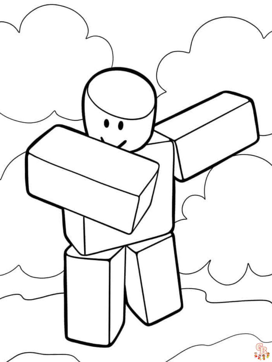 roblox noob coloring page