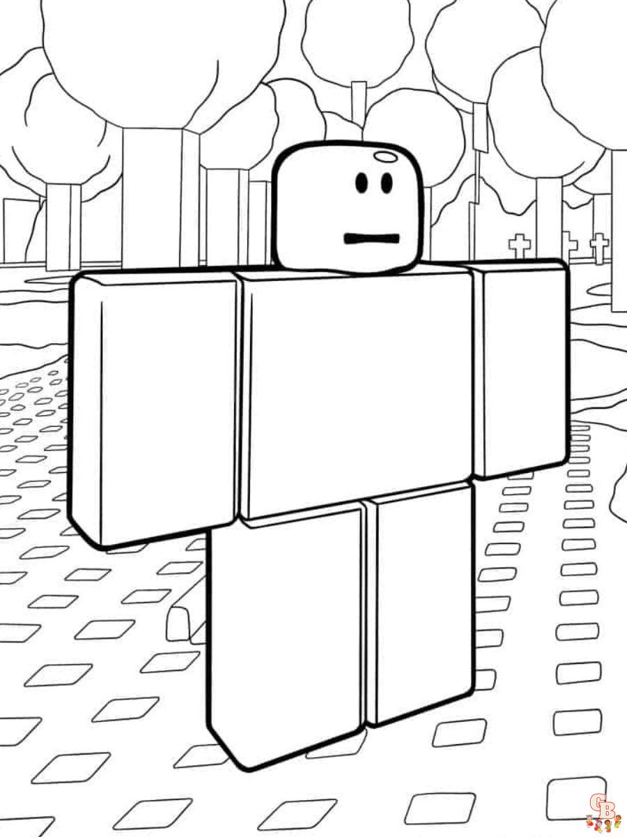 roblox noob coloring pages free