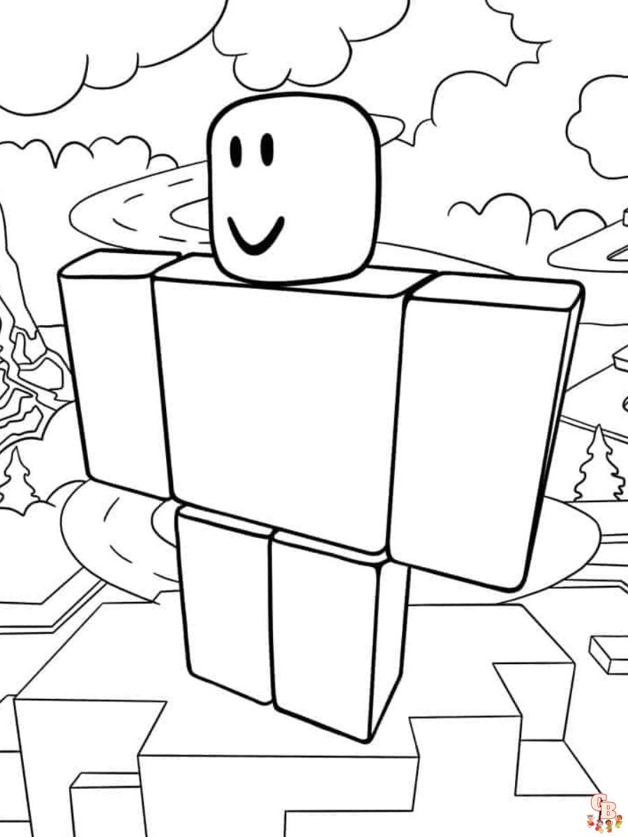 roblox noob coloring pages