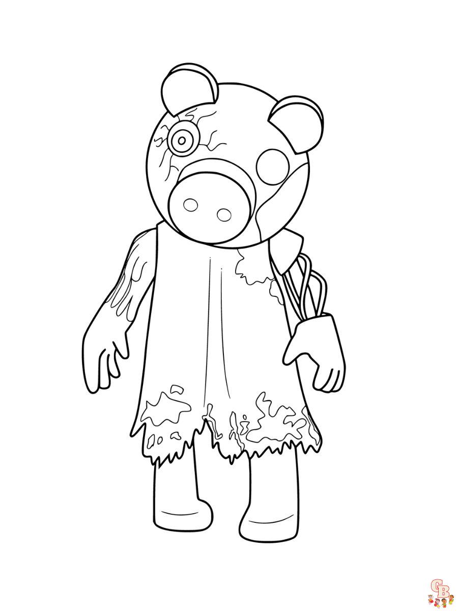 roblox piggy coloring pages