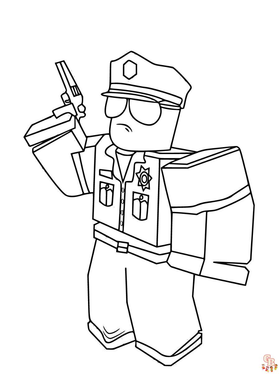 roblox police coloring pages