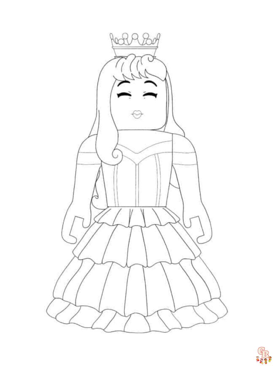 roblox princess coloring pages