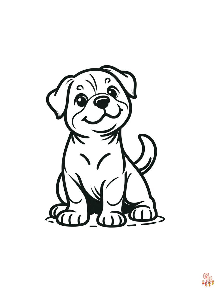 rottweiler coloring page printable