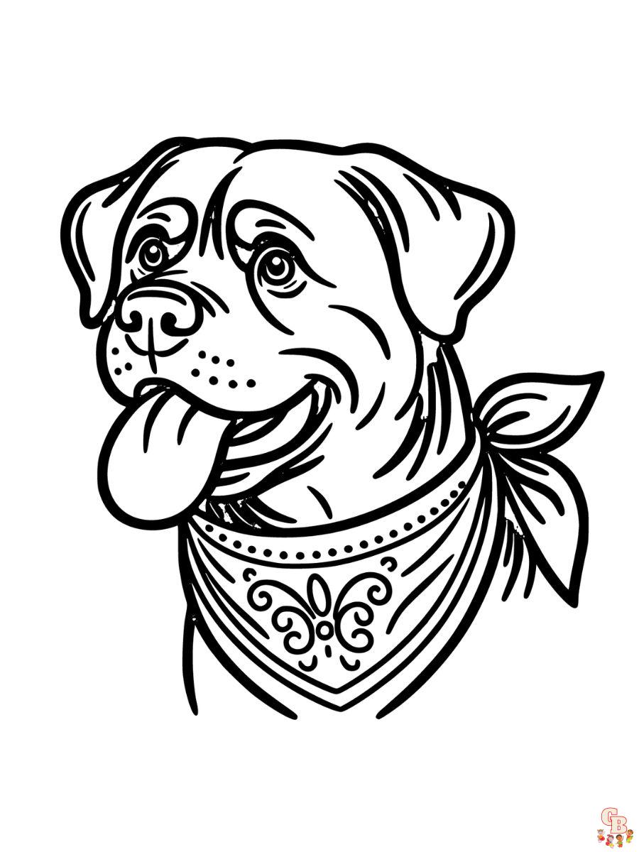 rottweiler coloring page