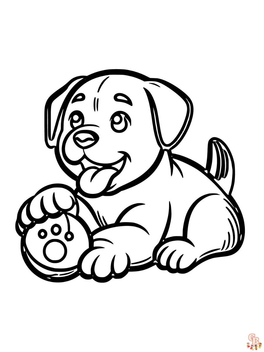 rottweiler coloring pages printable