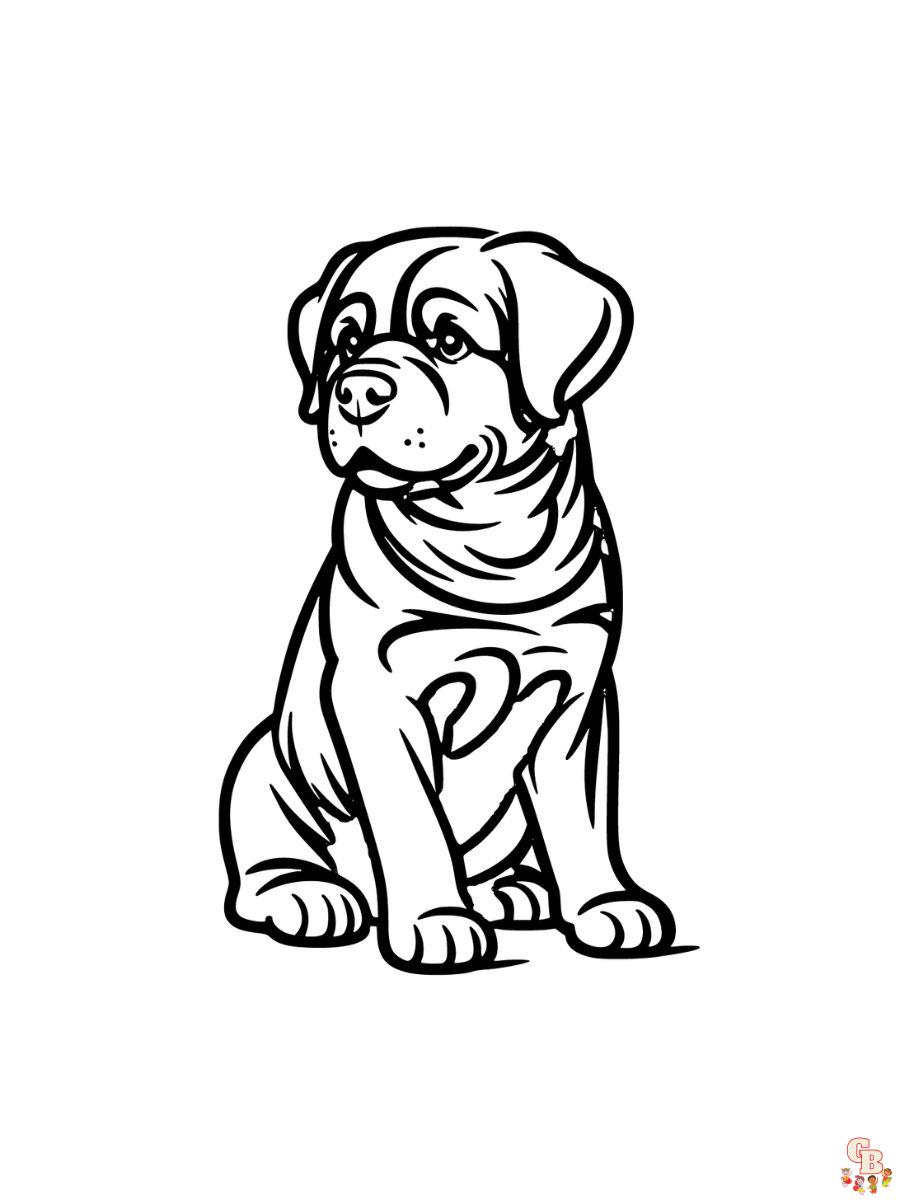 rottweiler coloring pages