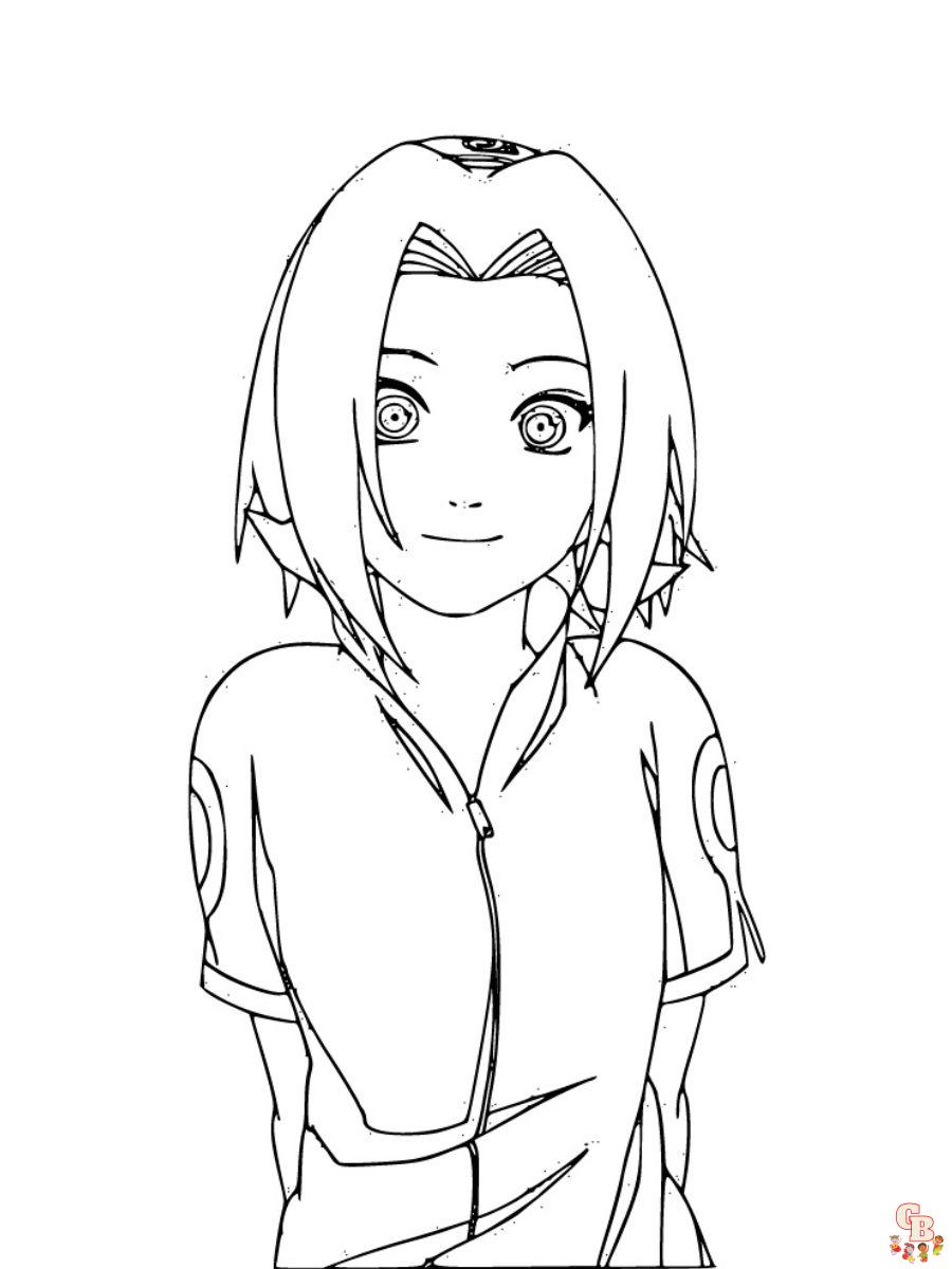 sakura coloring pages adult